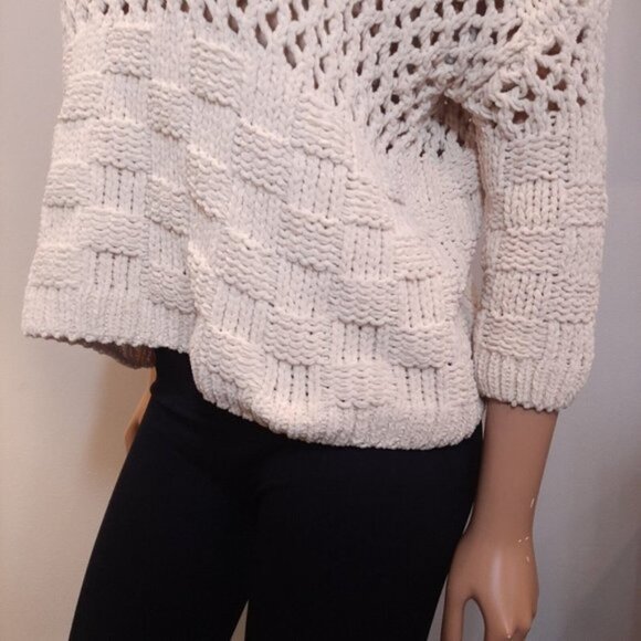 Anthropologie Cream Knit Sweater - Picture 6 of 10